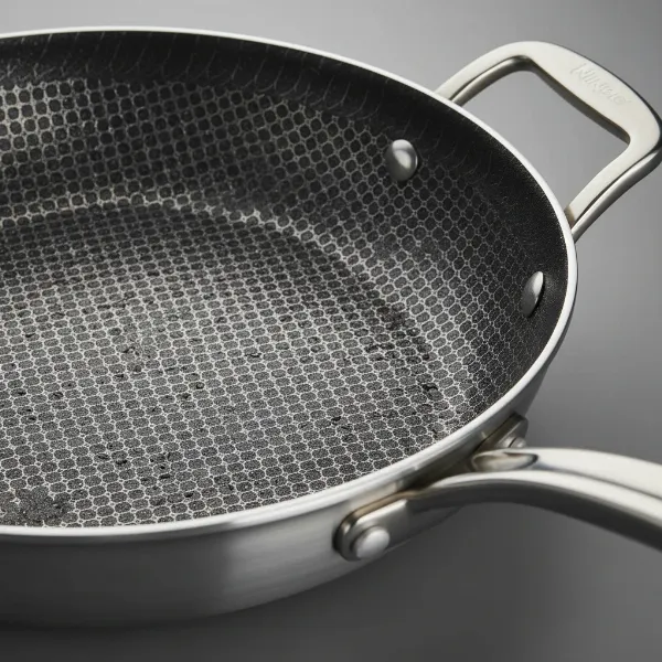 Close-up of Ninja Foodi NeverStick pan showing its durable, textured non-stick surface